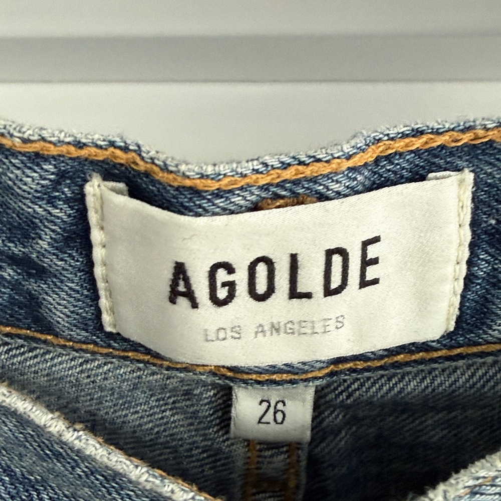 Agolde Riley High Rise Straight Crop in Frequency - Picture 8 of 13